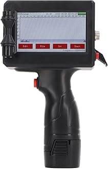 – Cryfokt Handheld Inkjet Printer, 600dpi Portable Inkjet Printing Machine with 4.3 Inch Touchscreen, Adjustable Height Mobile Inkjet Coder for Wood, Plastic, Fabric, Paper, Plastic (UK