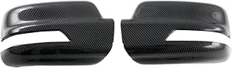 for Dodge Ram 1500 TRX 2021-2023 Carbon Fiber Black Side Door Mirror Cover Trim 2pcs Car Accessories