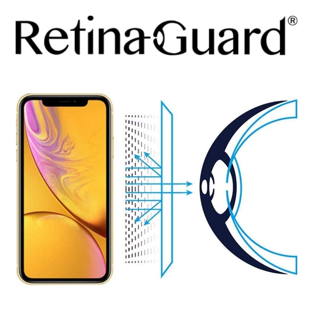 RetinaGuard Anti UV, Anti Blue Light Screen Protector for iPhone Xr, SGS and Intertek Tested, Blocks Excessive Harmful Blue Light, Reduce Eye Fatigue and Eye Strain