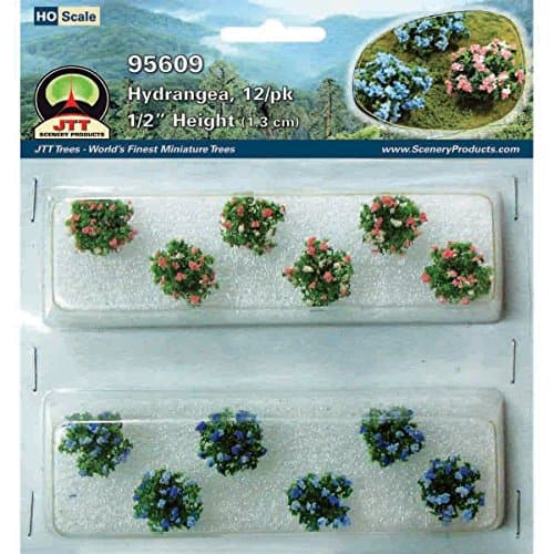 Hydrangea, HO-scale. 18pk