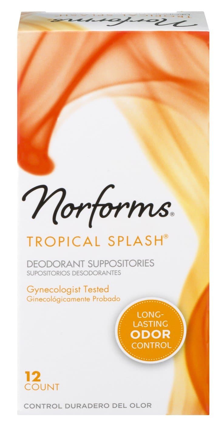 Norforms Suppositories Tropical Splash 12 Count (3 Pack)