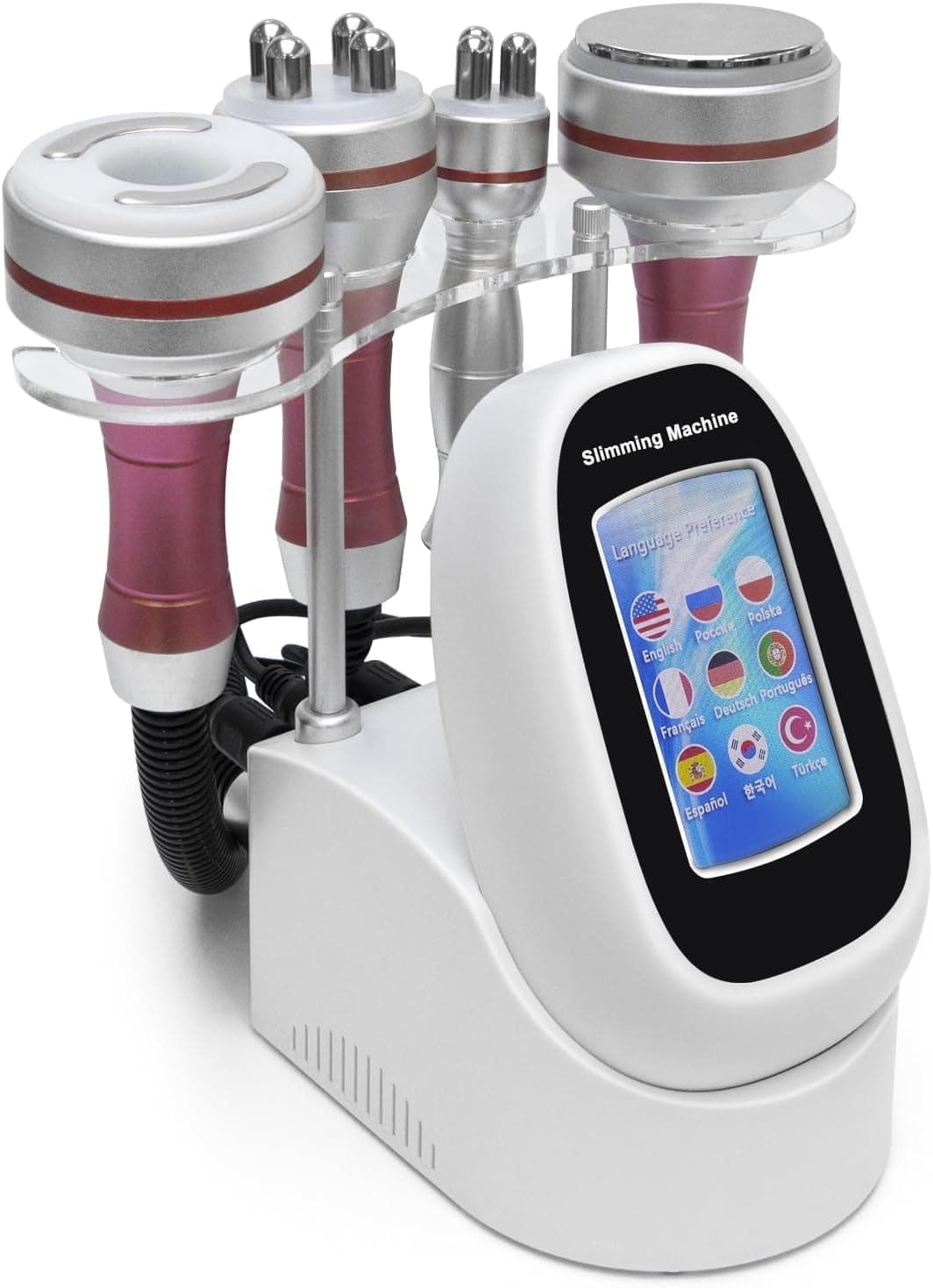 4 in 1 Body Shaper Rf Cavitation Vacuum Multipole Device Beauty Machine Skin Care Tool Salon Spa Equipment Home Use Massager for Arm Waist Belly Skin Lifting ETZX002