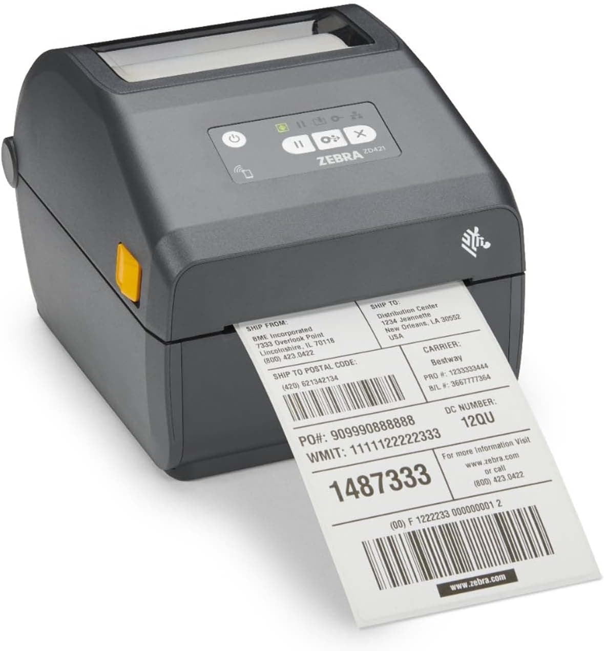 ZD421 Direct Thermal Printer - 203 dpi, USB, USB Host, BTLE5 and Ethernet Connectivity - Suitable For Logistics, Manufacturing, Retail and Healthcare Applications