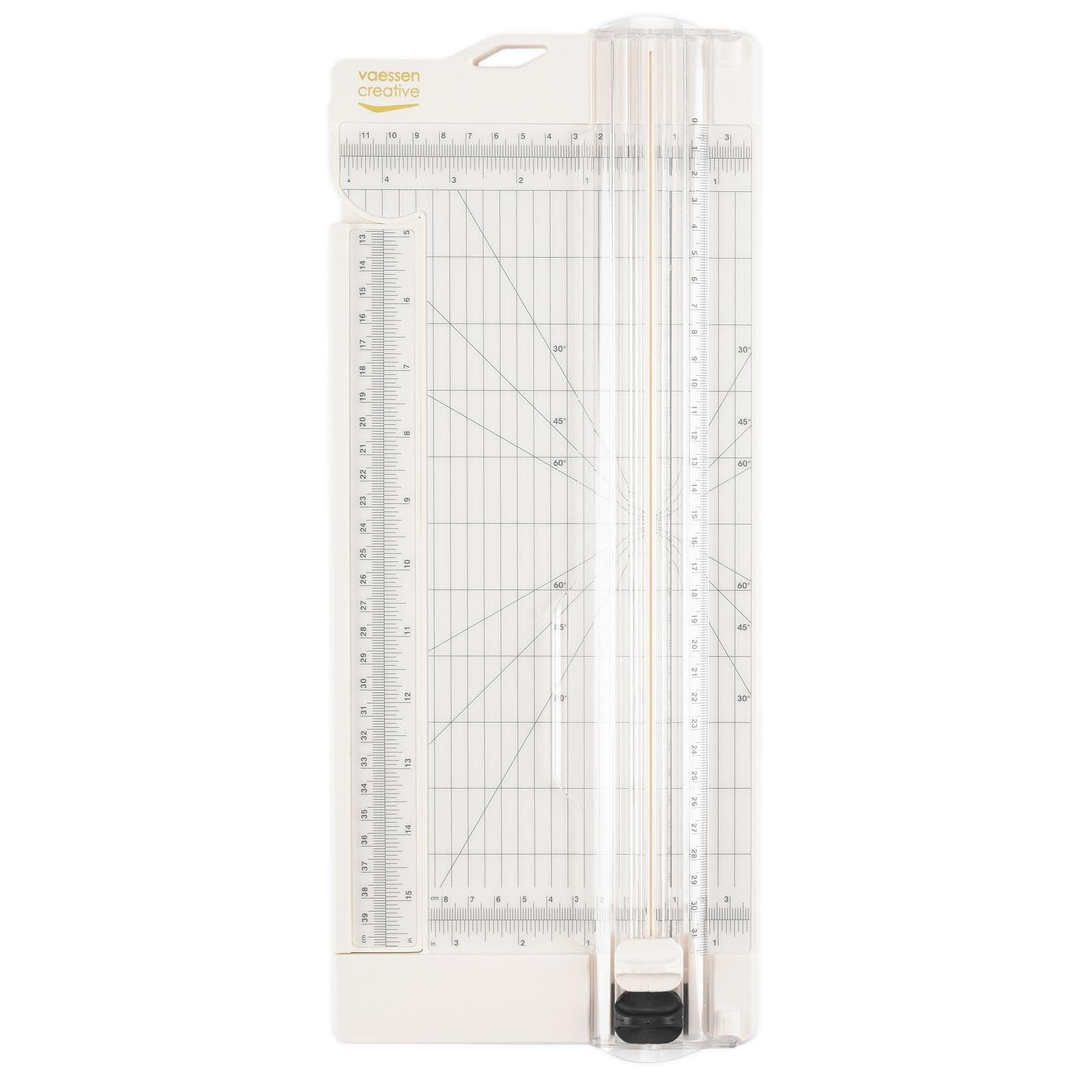 Vaessen Creative Trimmer + Scoring Board 4.5" for Scrapbooking, Cardmaking and Other Paper Crafts, White, 11,4 x 30,5 cm