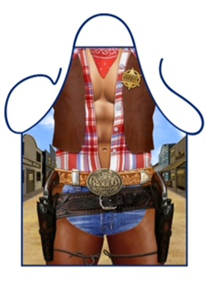 Iconic Aprons Sexy Cowboy Apron, Polyester, Multi-Colour, 79 x 56 x 0.1 cm