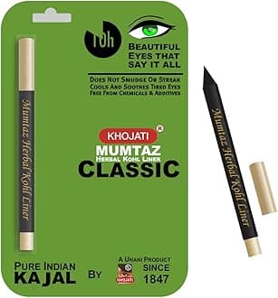 K Veda Mumtaz Herbal Kohl Liner Classic, Pure Indian Kajal