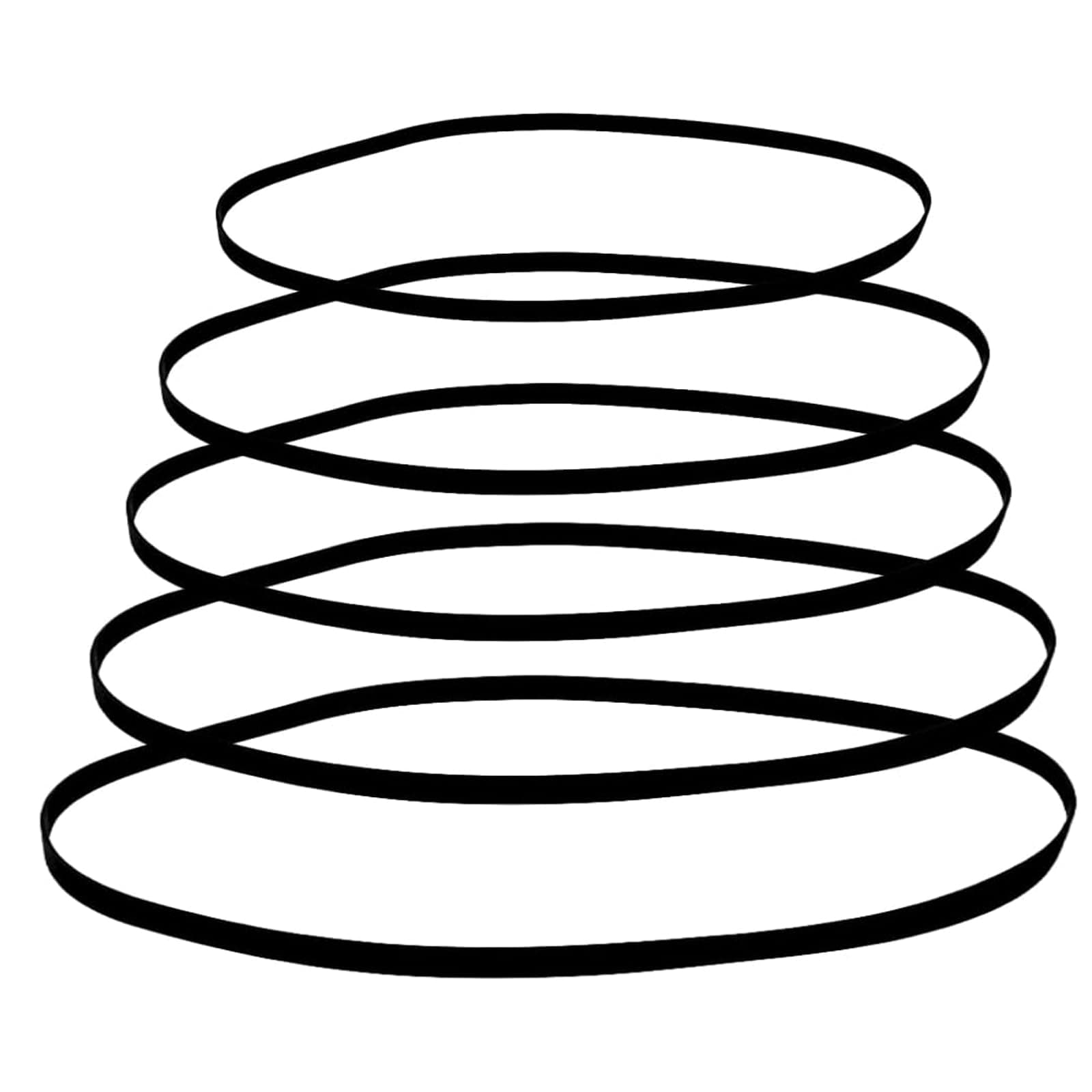 5pcs Turntable Belts, Record Player Belt Replacement, Different Sizes for Repair & Maintenance