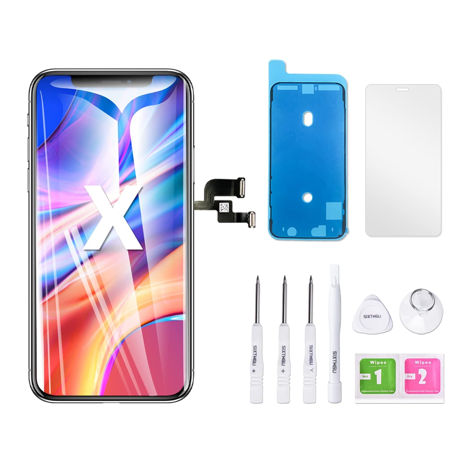 VANYUST for iPhone X Screen Replacement OLED Frame Assembly LCD Display and 3D Touch Screen Digitizer Earpiece Compatible for iPhone Xs 5.8 inch