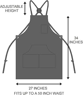 Hudson Durable Goods (Blue Denim) - - Premium Denim Apron for Chef, Kitchen, BBQ, and Grill with Towel Loop + Tool Pockets + Quick Release Buckle, Adjustable M to XXL