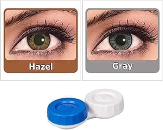 Optify® 2 Pair Grey, Hazel 0 Power Monthly Contact Lens with Lens Storage Box