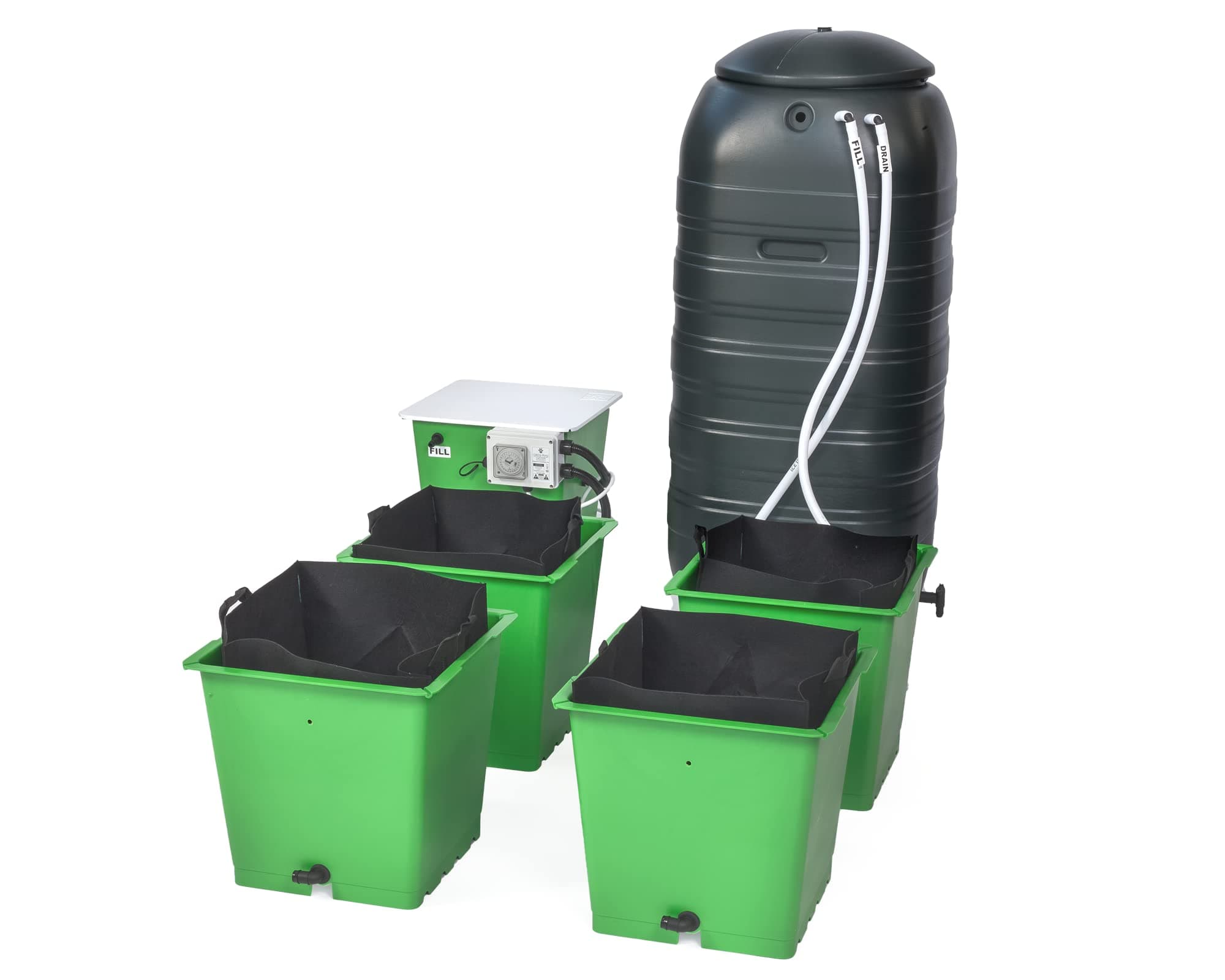 4 Pot Hydroponic Grow Kit - Flood & Drain