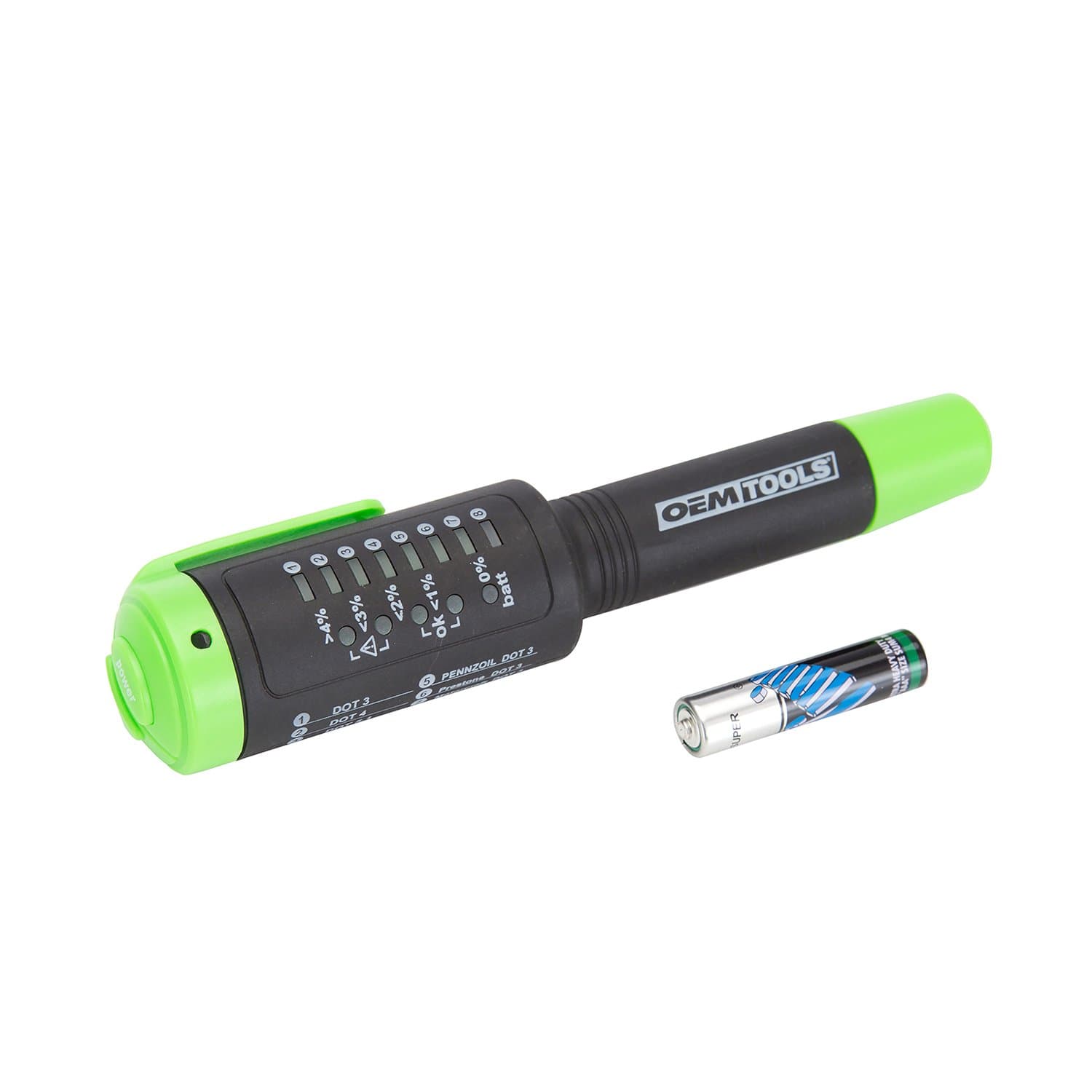 25269 Brake Fluid Tester DOT 3, DOT4 Brake Fluid, DOT 5.1, Brake Tech Tools, Tests Formulas of Brake Fluid for Excess Moisture, Fluid Test Pen