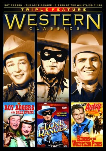 Westerns Classics Triple Feature (Roy Rogers with Dale Evans / The Lone Ranger / Riders of the Whistling Pines) [DVD]