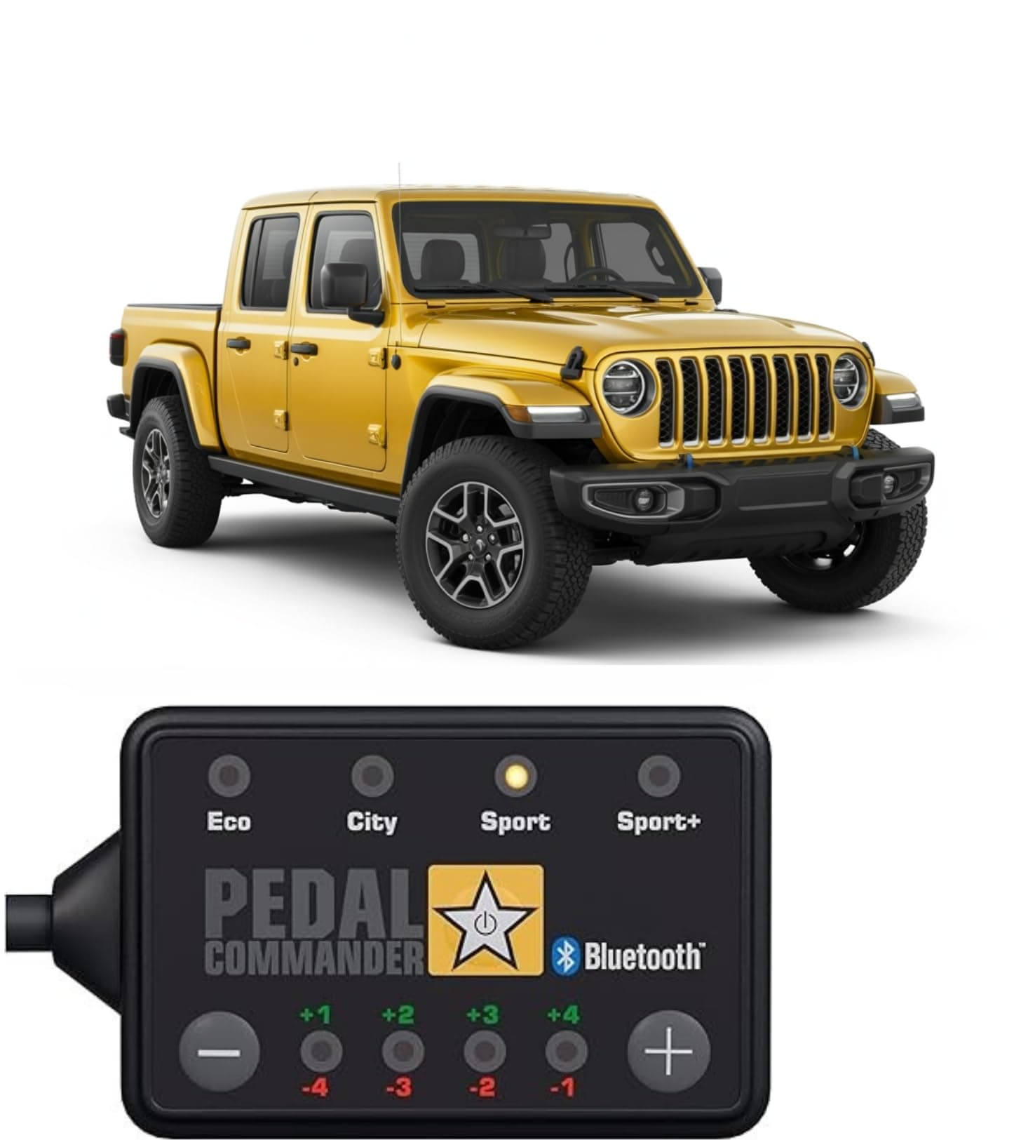 - PEDAL COMMANDER Throttle Response Controller Compatible with Jeep Gladiator JT 2020-2026 - Plug-and-Play, 4 Driving Modes, App Control, Throttle Controller Performance, Gladiator JT Truck Accessories