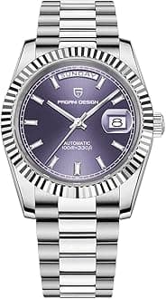 Pagani Design Men's Automatic Watch, NH36A Movement Men's Mechanical Watch DD40 AR Sapphire Glass 100 Meter Water Resistant Men's Classic Casual Sport Watch 40 mm Head PD-1783