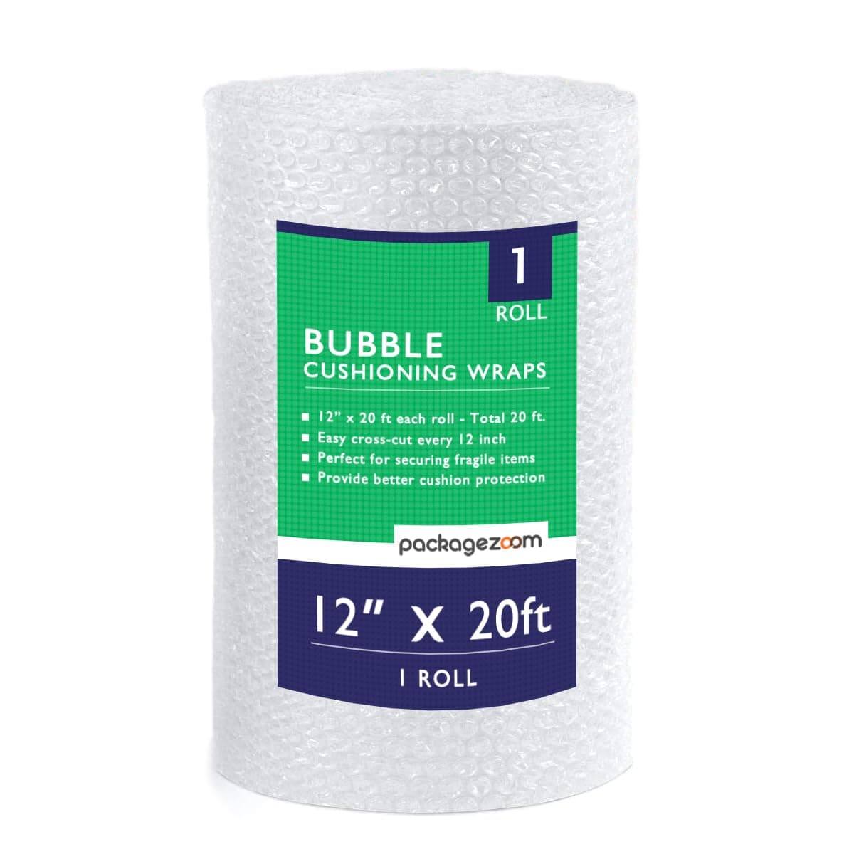 - 12 inch x 20 ft Bubble Cushioning Wrap, Perforated Every 12" Protective Packing Moving & Shipping Supplies for Boxes & Fragile Items