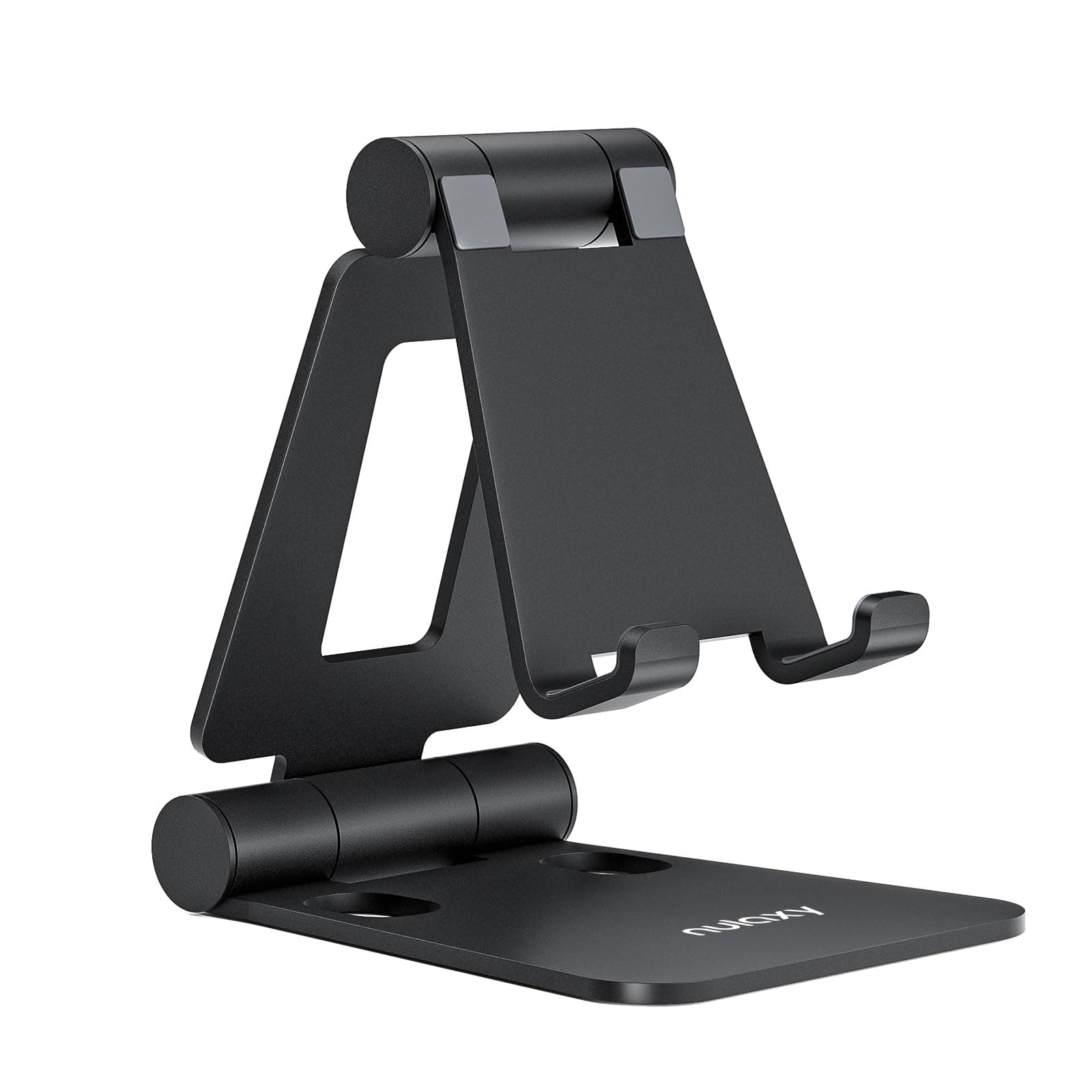 Nulaxy Cudual Folding Smartphone Stand, Portable, Angle-Adjustable Smart Mobile Stand Compatible with iPhone, Smartphone, Android, iPhone 17, 16, 15, 14 Plus, Pro, Pro Max, 13 Mini, 12, 11 Pro, Max