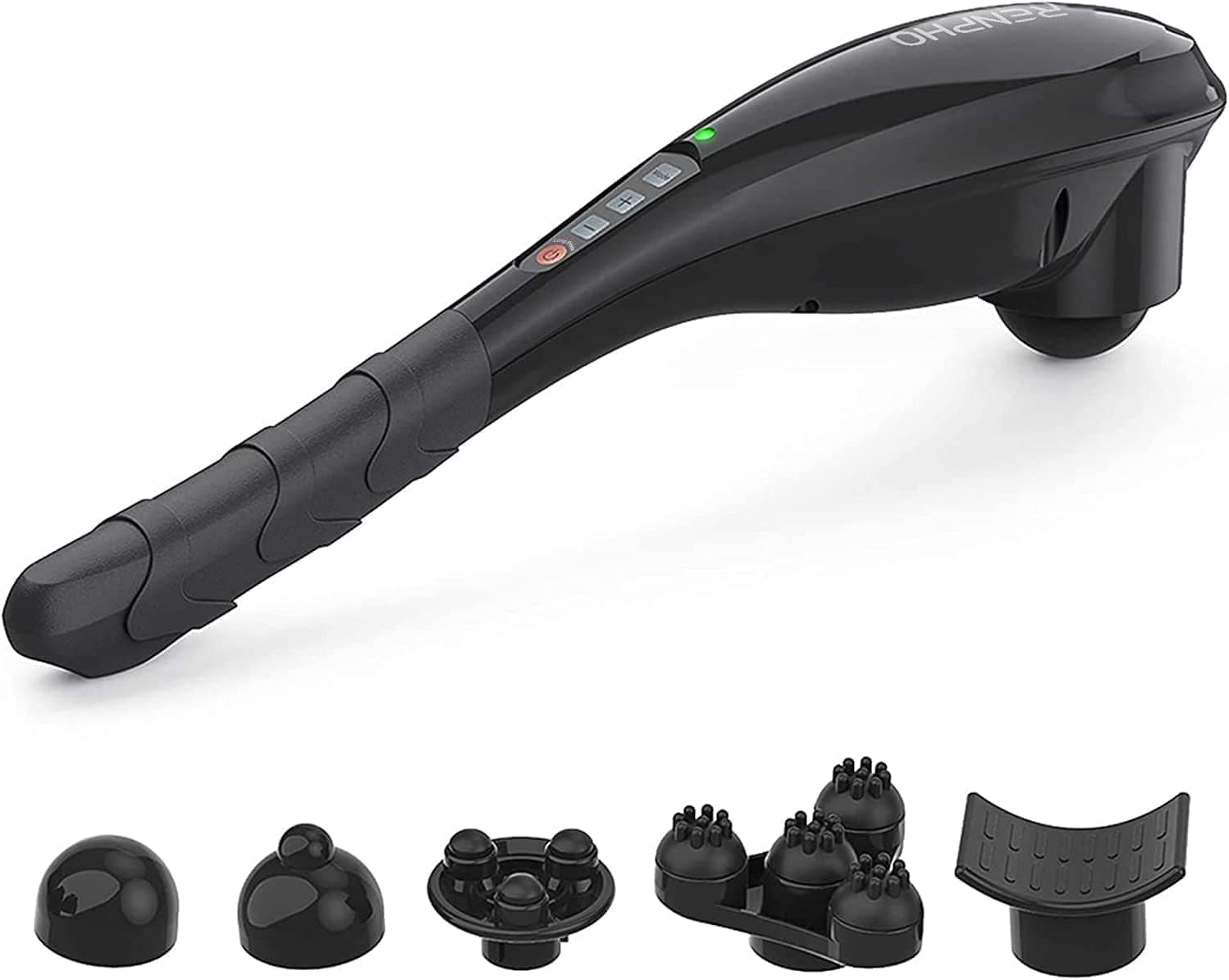 Rechargeable Hand Held Deep Tissue Massager for Muscles, Back, FSA HSA Eligible Cordless Electric Percussion Body Massage for Foot, Neck, Shoulder, Leg, Calf Gifts for Men, B-black