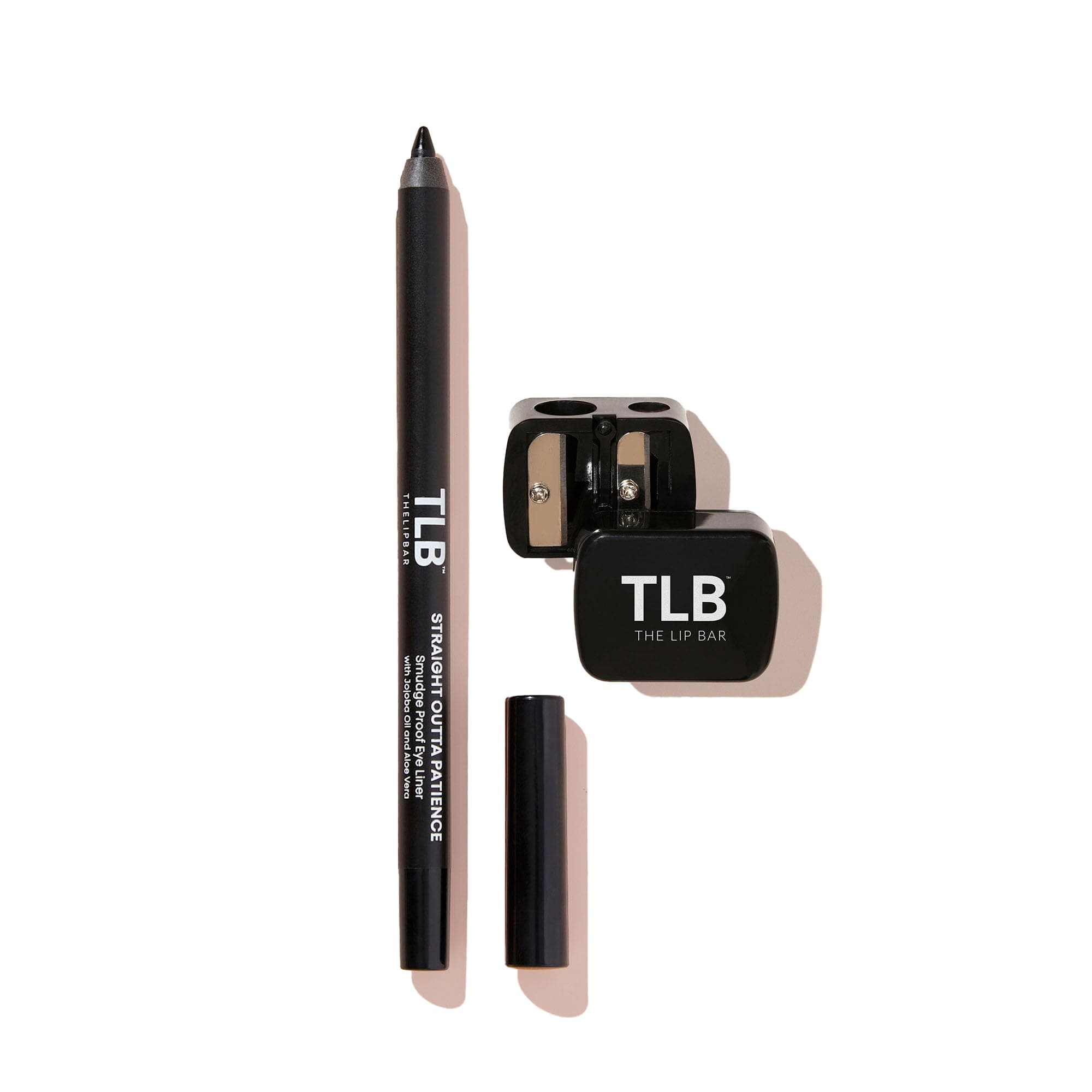Straight Line Eyeliner + Sharpener Kit | Easily Glides for Simple Application | Long-Lasting, Waterproof and Smudge-Proof | Infused with Jojoba Oil | Black