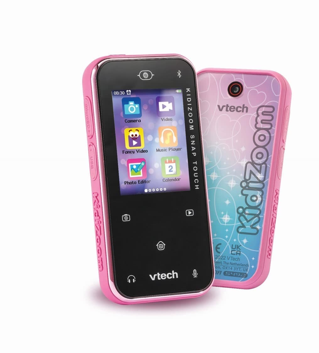 VTech 549253 KidiZoom Snap Touch | Bluetooth Device for Kids with Camera & Games | Suitable for Boys & Girls 6+ Years | Pink
