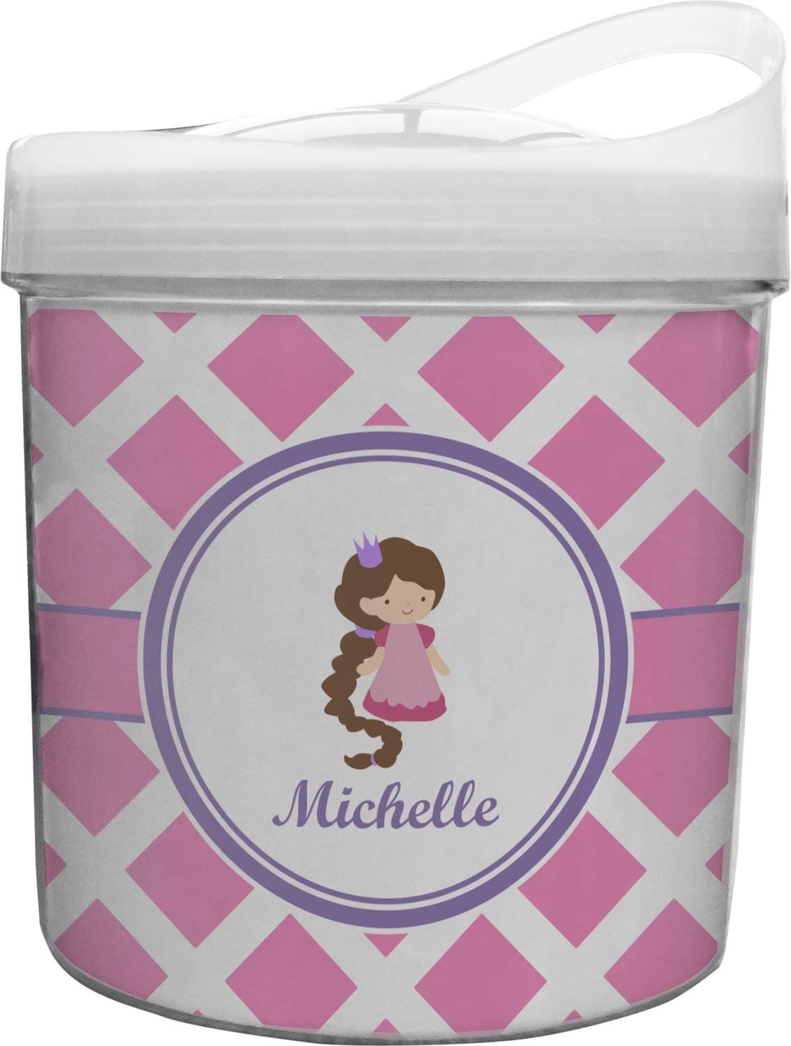 Diamond Print w/Princess Plastic Ice Bucket (Personalized)