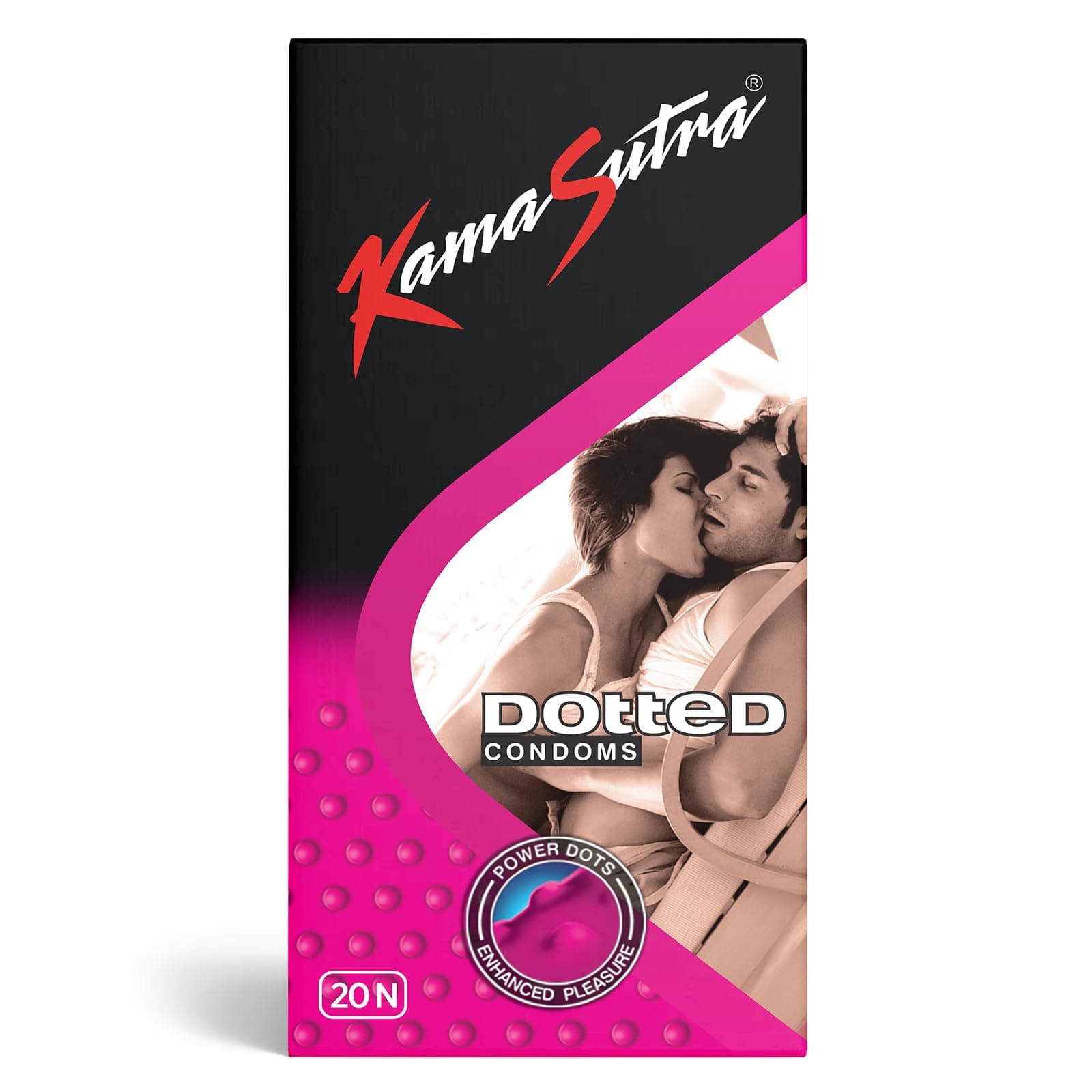 KamaSutra Dotted Condoms for Men - 20 Count
