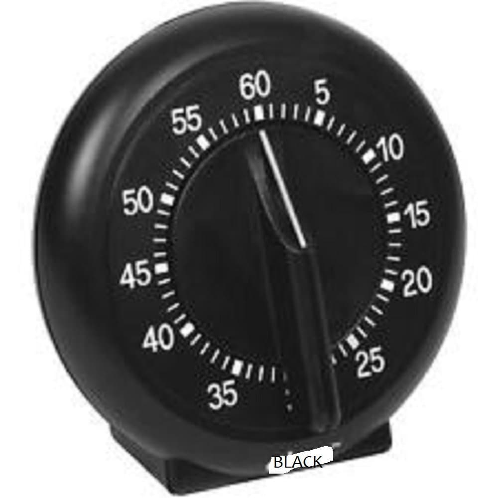 Kitchen Timer 60 Minute - Mechanical Timing - Loud Alarm - For Cooking, Baking, Gym, Homework, or Office Meetings (black)
