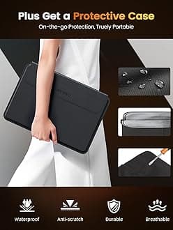 UPERFECT 2K 144Hz 16" QLED Portable Monitor with 2560 x 1600 16:10 2000:1 Screen, Integrated Stand, Mini-HDMI, USB-C for PC, Laptop, Smartphone, Xbo, Switch, PS-4/5, VESA Compatible