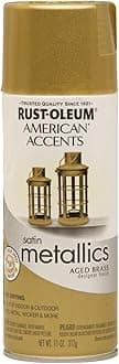 Rust-Oleum 202719 American Accents Designer DIY Metallic Spray Paint for Decoration (Aged Brass - 312 Grams)