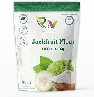 R2V FOODS- Jackfruit Flour 200g | 100% Natural Green/Raw Jackfruit Powder (Kadhal Atta) from Panruti | Gluten Free, High Fiber, Low GI Palaa Maavu | Supports Digestive Health,Helps Control Sugar, No Added Preservatives
