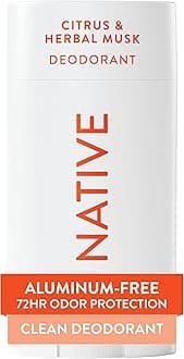 Native Deodorant Contains Naturally Derived Ingredients, 72 Hour Odor Control, Deodorant for Women and Men, Aluminum Free, Citrus & Herbal Musk 2.65oz