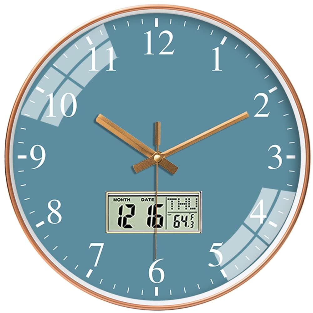STAR WORK Quartz 12 Inches Premium Wall Clock for Home Stylish Latest Modern Design | Non Ticking Silent Wall Clock - Zero Sound & Disturbance Analog Clock (12 Inches Blue Acrylic)