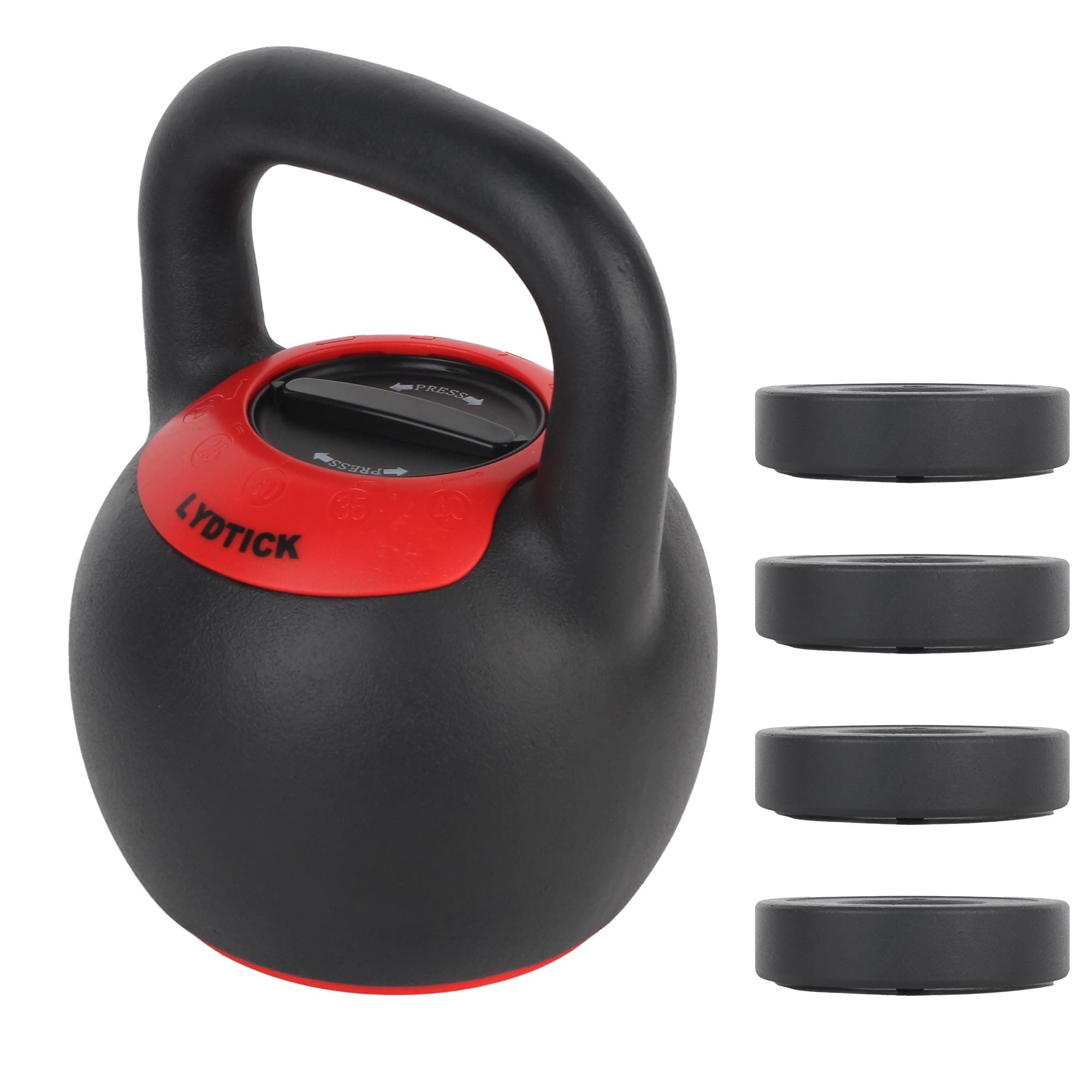 5 In 1 Adjustable Kettlebell 40LB Kettlebells Weights Set for For Strength Training Home Gym Workout Equipment