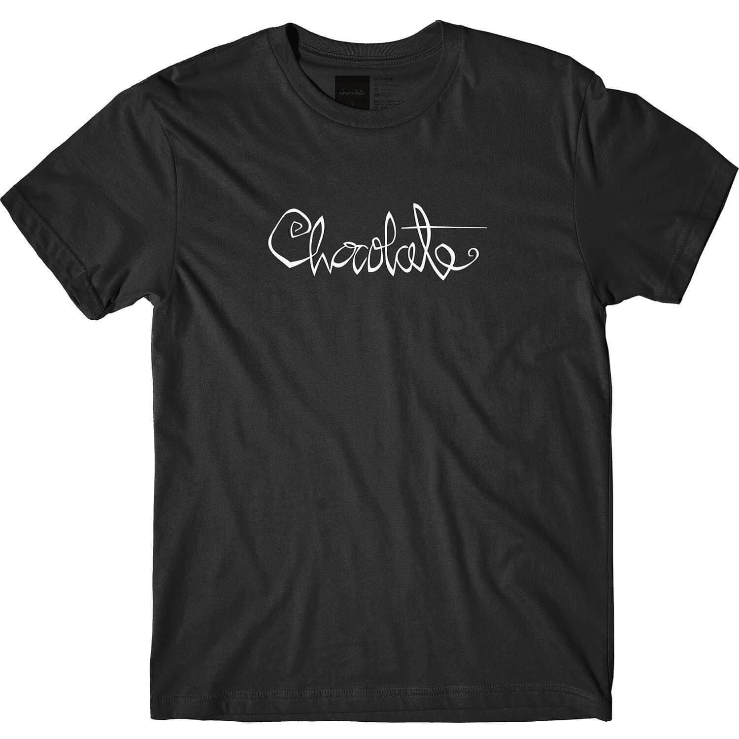 Chocolate Skateboards Original Script Black / White Men's Short Sleeve T-Shirt - Small