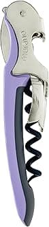 Franmara Soft-Touch Murano Two-Step Waiter Corkscrew with Nonstick Spiral (Lavender)