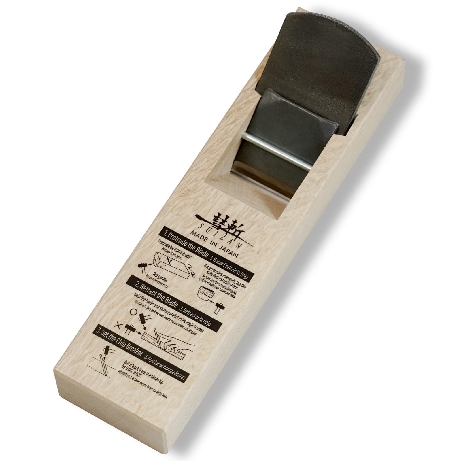 Suizan Plane, Blade Width 2.0 inches (50 mm), 2 Pieces, Total Length 9.4 inches (240 mm), Woodworking, DIY Planer