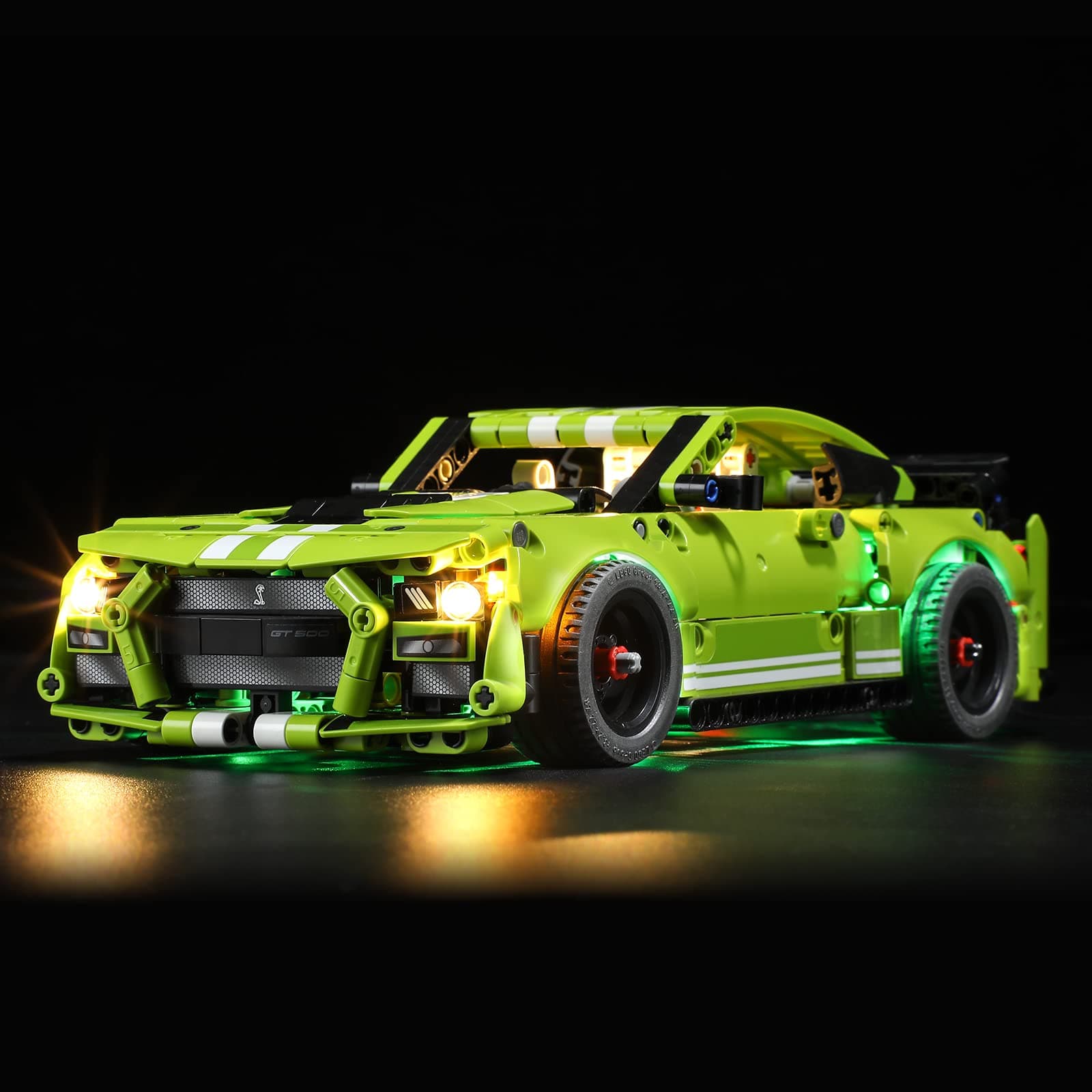 – BRIKSMAX Led Lighting Kit for LEGO Technic Ford Mustang Shelby GT500- Compatible with Lego 42138 Building Blocks Model- Not Include the Lego Set