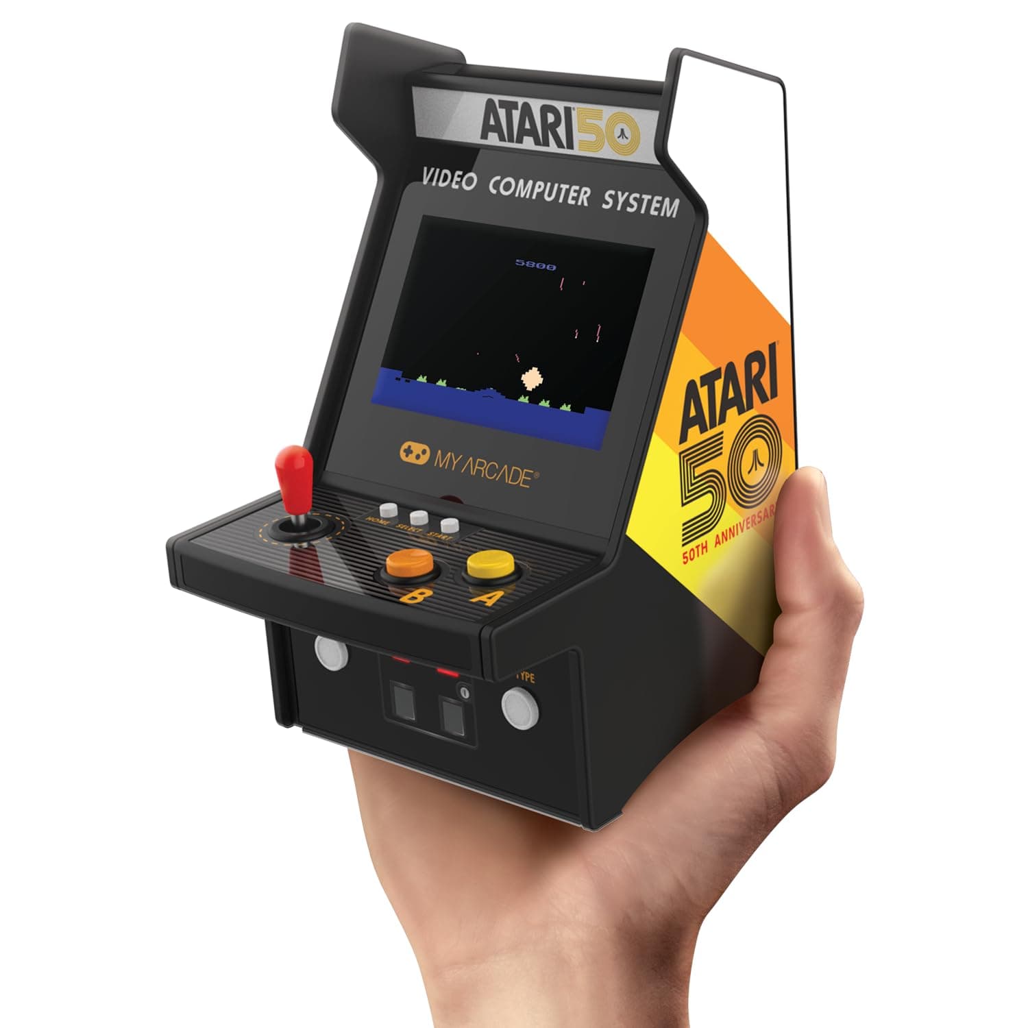 Atari Micro Player Pro: 100 Games, 6.75" Mini Arcade Machine, Fully playable Video Game Collectible