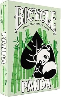 Panda Playing Cards Cute Animal Playing Cards 1 Deck, Green