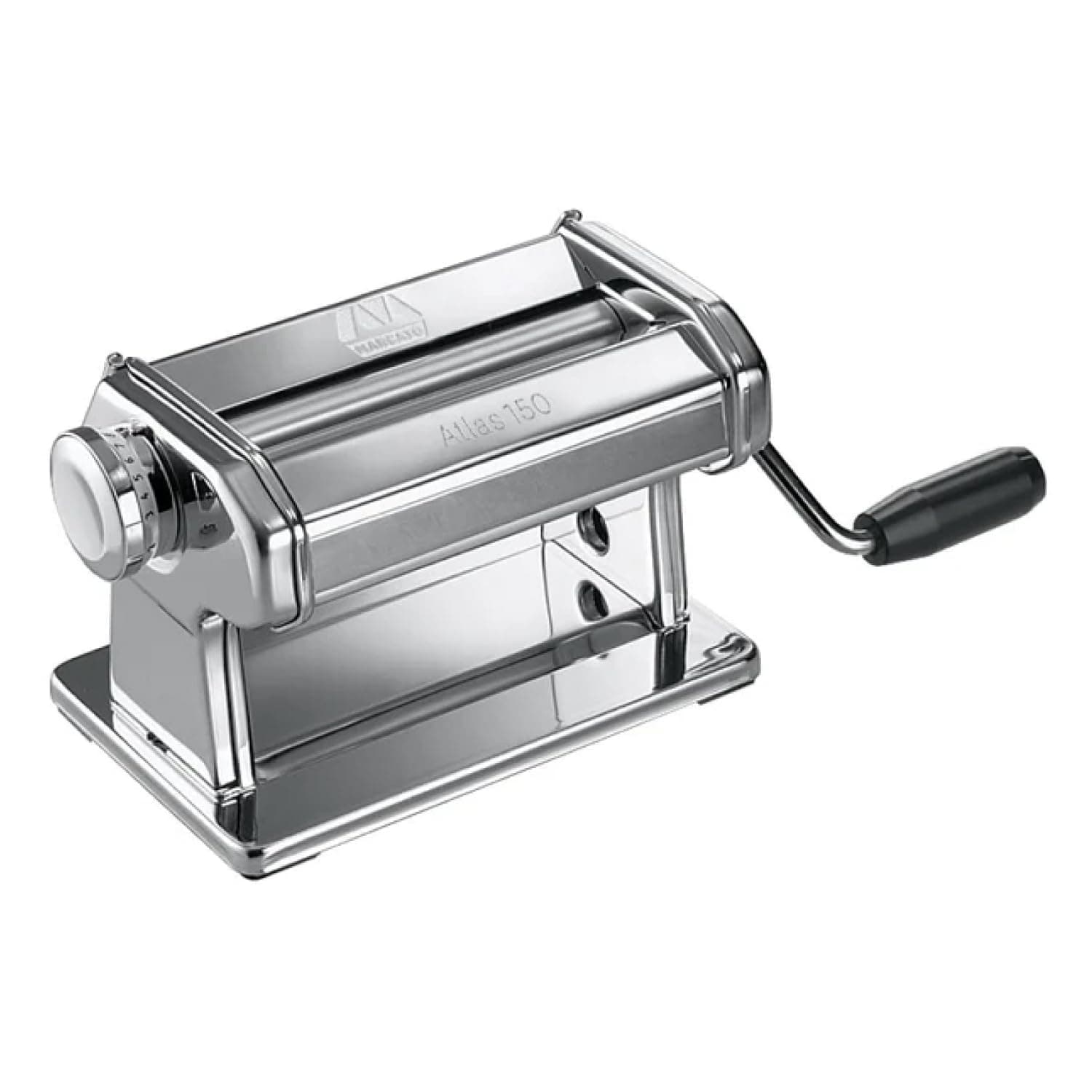 Marcato Atlas 8340 Pasta Dough Roller, Silver, Includes 150-Millimeter Roller with Hand Crank and Instructions