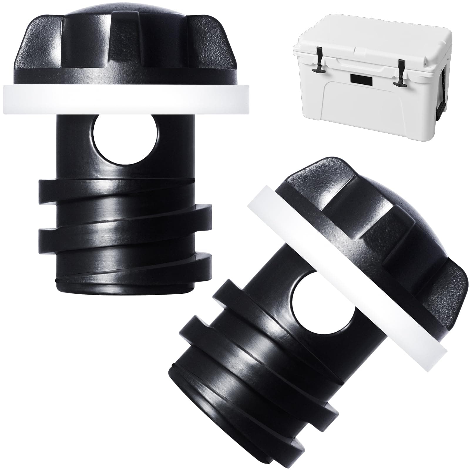 2 Pack YETI Cooler Drain Plug Replacement Accessories, Compatible with Tundra, Tank and RTIC Coolers, Ice Chest Plug