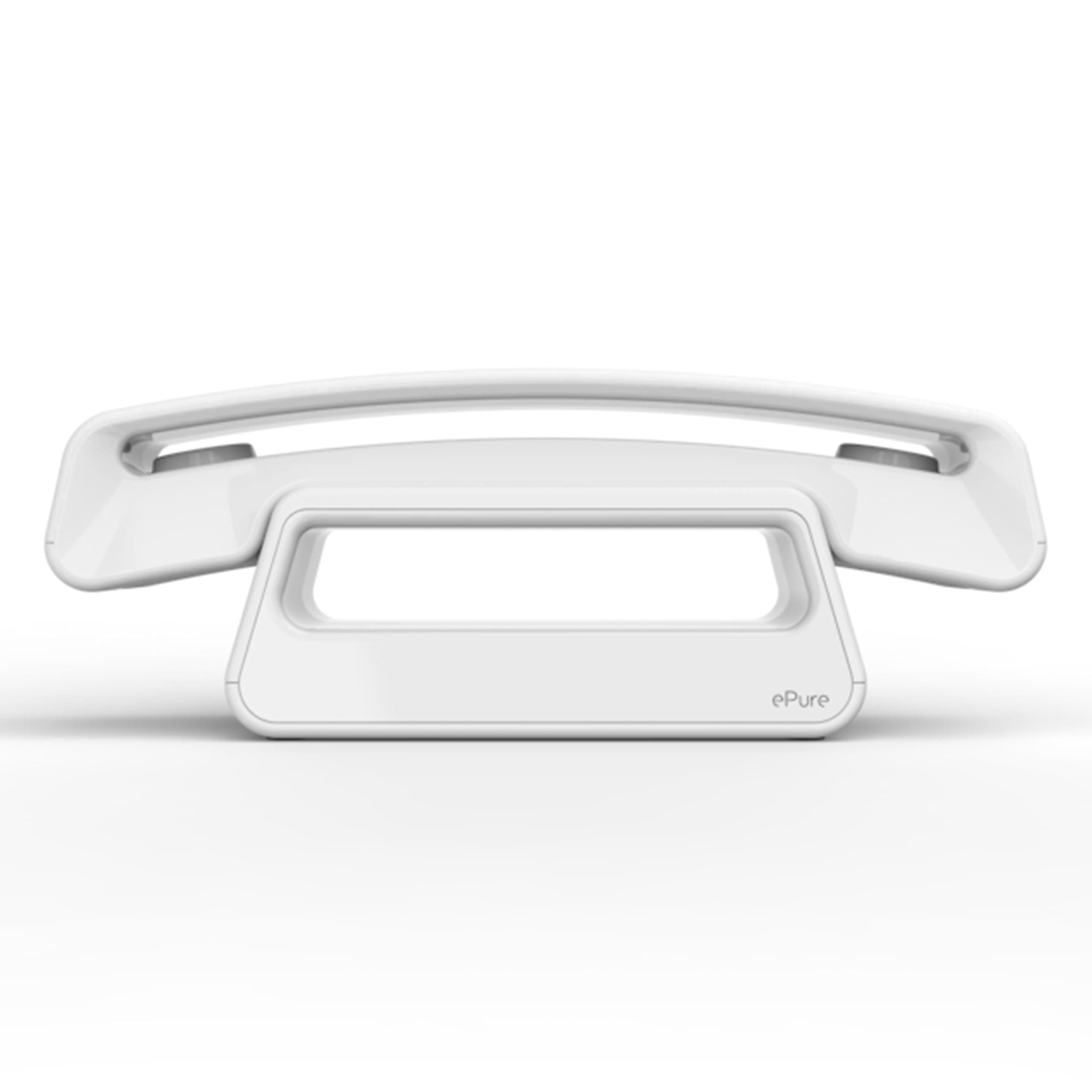 ePure Iconic - Cordless Phone DECT - Classic Design - Large Highly Legible GraphicDisplay - Handsfree - Call Barring - White