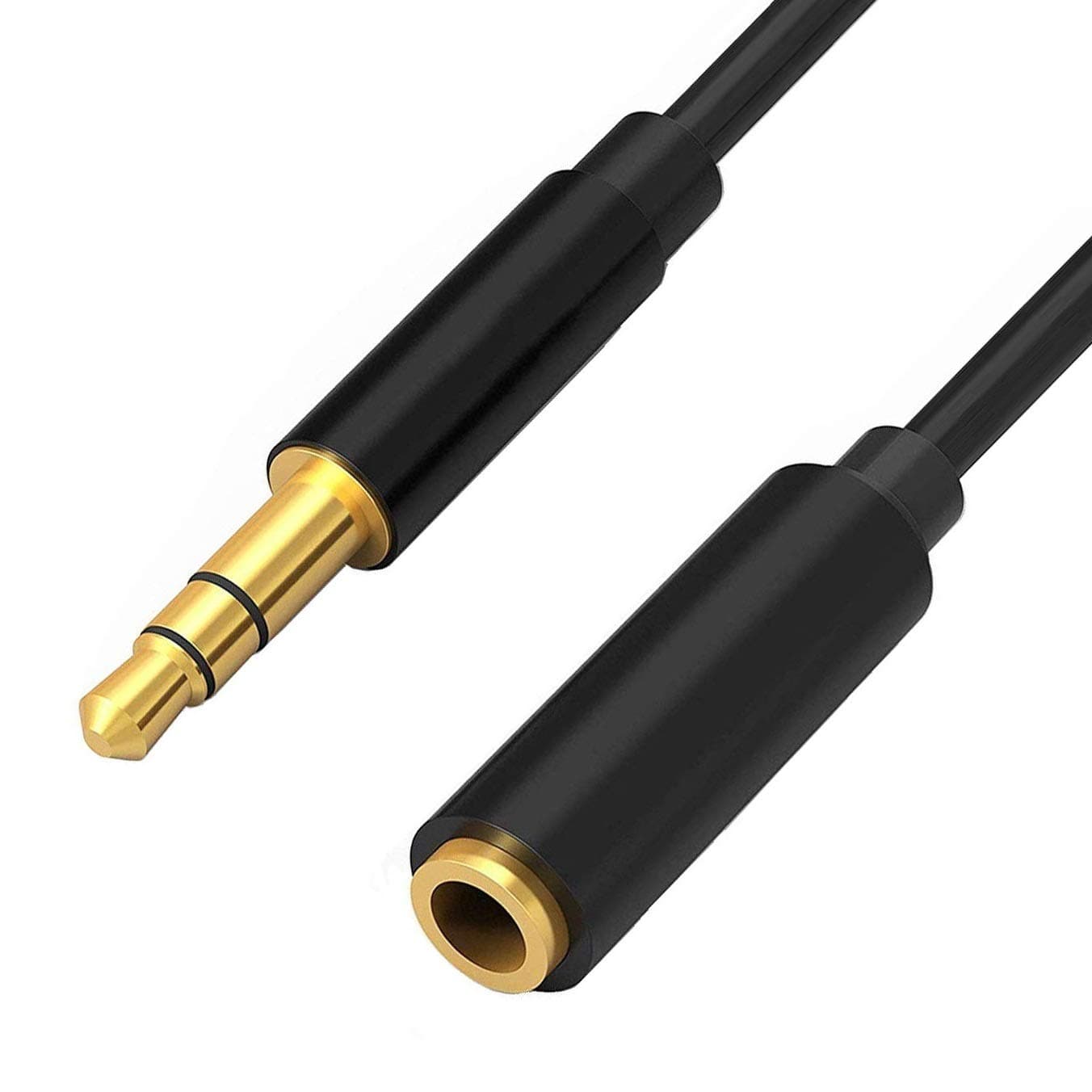 2m Gold 3.5mm Jack Plug Stereo Extension Audio Cable Lead Wire cord Male to Female