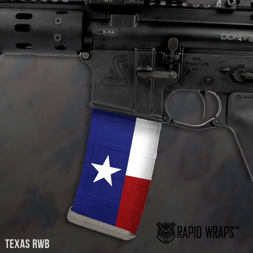 AR-15 Mag Wraps Rapid Wraps 3-Pack (Texas RWB)