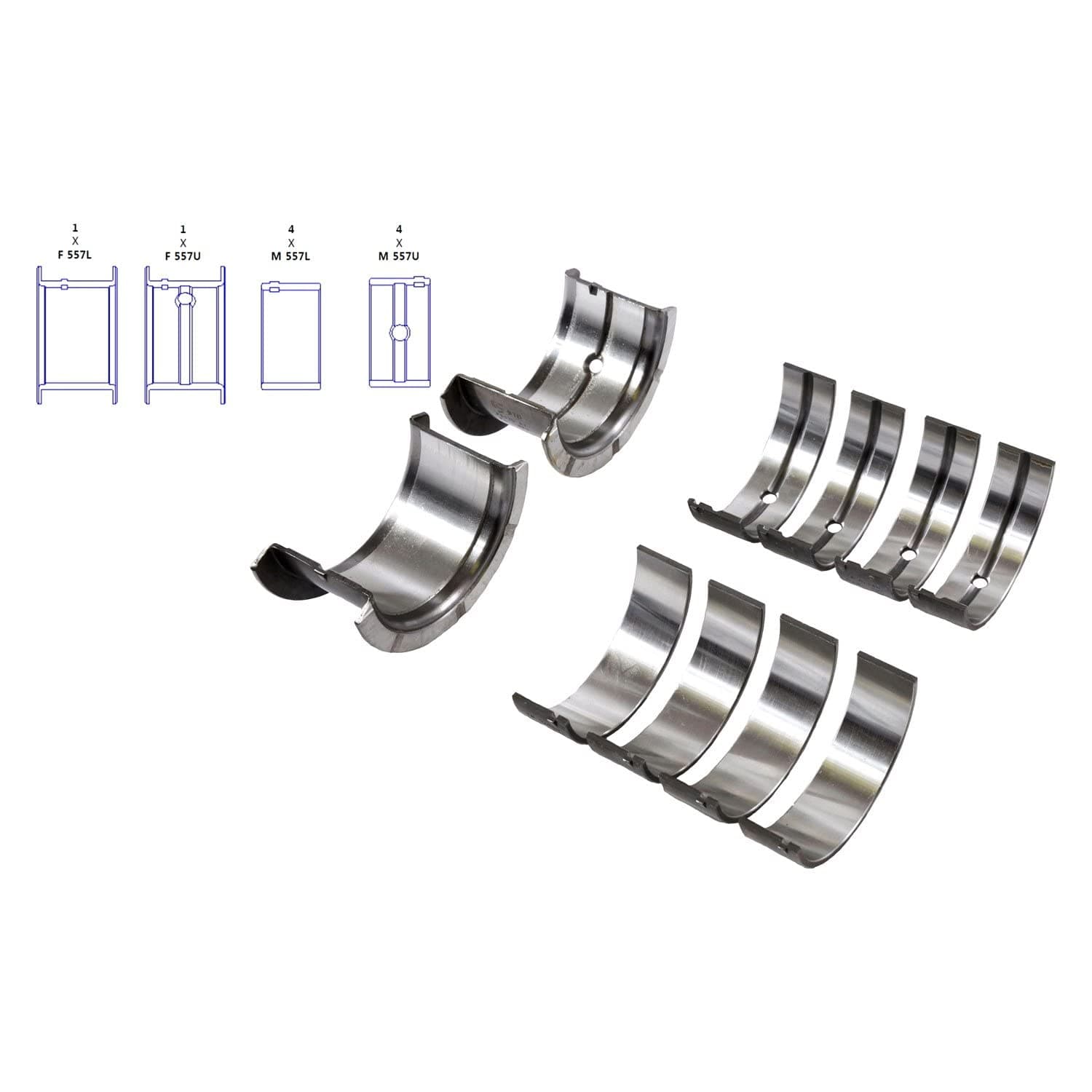 EngineTech BC296JSTD Main Bearings GM 262 265 267 302 305 307 327 350 383