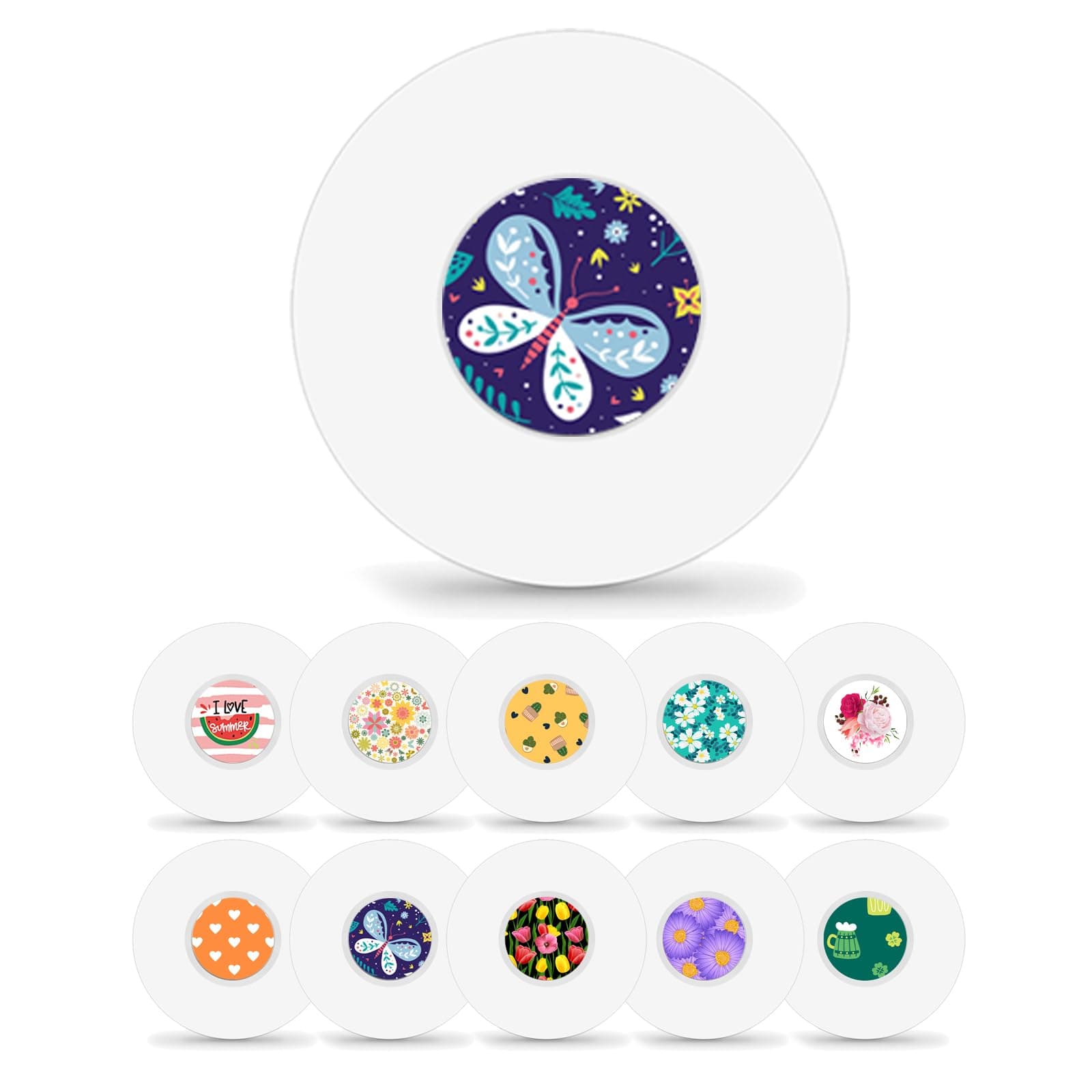 40Pack Freestyle Sensor Stickers & Adhesive Patches for Libre 3 Plus Sensor Covers Waterproof Transparent CGM Tape 14 Day Long Stay Sensor Patches with Hole