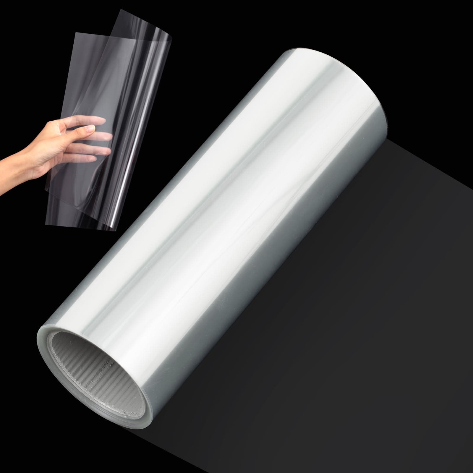 4 Mil 12 Inches x 80 ft Rolls Blank Stencil Sheets Clear Template Stencil Material Reusable Transparent Plastic Sheet for Many Cutting Machines, Make Your Own Stencils Sheets