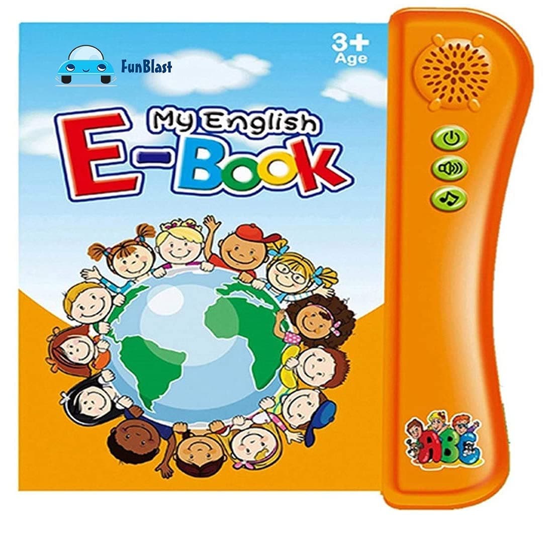 FunBlast Interactive Children Book -Musical English Educational Phonetic Learning Book for 3 + Year Kids, Boys, Toddlers (Multicolor) (My English E-Book)