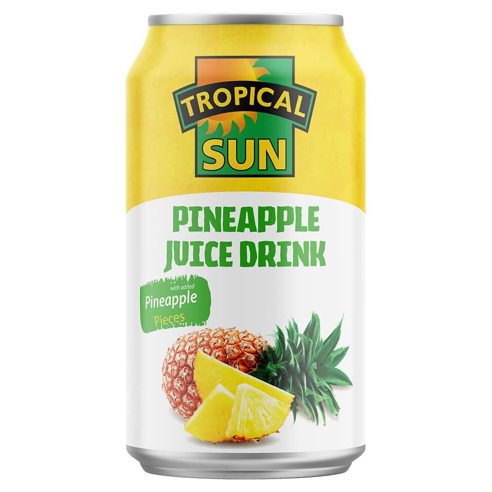 Tropical Sun Pineapple Juice Drink 330ml | Refreshing & Naturally Sweet | Made with Fresh Pineapple Juice | Perfect for a Fruity, Refreshing Beverage | Ready-to-Drink Convenience
