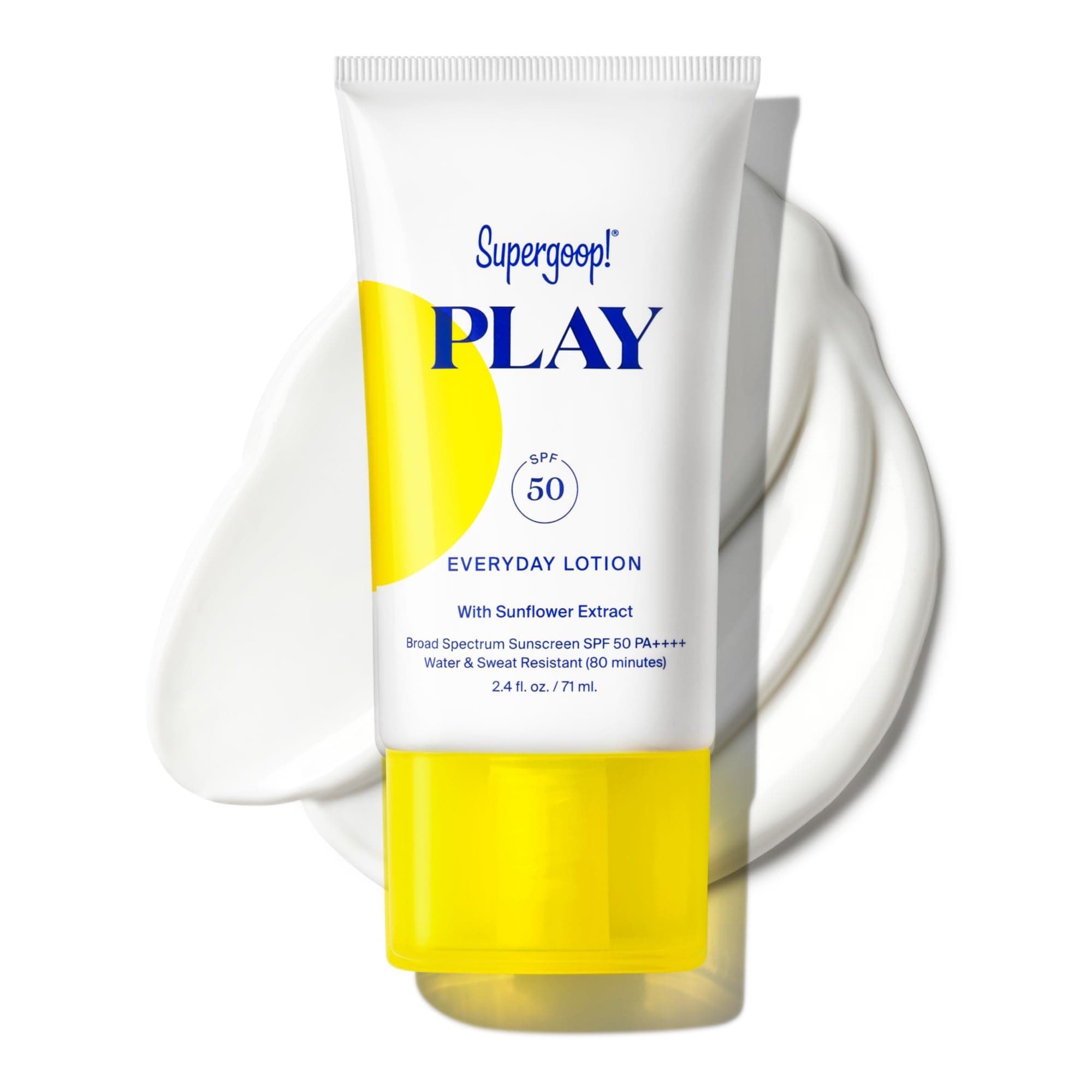 PLAY Everyday SPF 50 Lotion, 2.4 oz - Reef-Safe, Broad Spectrum Sunscreen for Sensitive Skin - Water & Sweat Resistant Body & Face Sunscreen - Clean ingredients - Great for Active Days